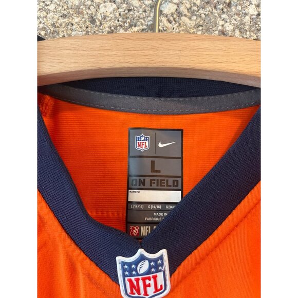 Peyton Manning Denver Broncos Orange NFL Jersey L Nike On Field - Picture 2 of 5